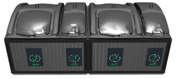 Molok Domino Light – sukomplektuota dviejų dalintų konteinerių aikštelė